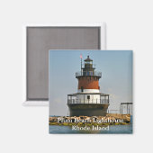 Plum Beach Lighthouse, Rhode Island Magnet (Vorderseite/Rückseite)