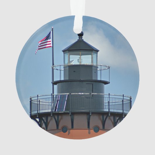 Plum Beach Lighthouse Rhode Island Ornament (Rückseite)