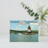 Plum Beach Lighthouse, Rhode Island Postcard Postkarte (Stehend Vorderseite)