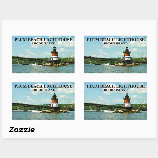 Plum Beach Lighthouse, Rhode Island Stickers (Blatt)