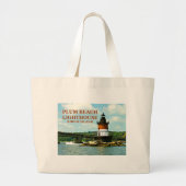 Plum Beach Lighthouse, Rhode Island Tote Bag Jumbo Stoffbeutel (Vorne)