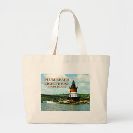 Plum Beach Lighthouse, Rhode Island Tote Bag Jumbo Stoffbeutel