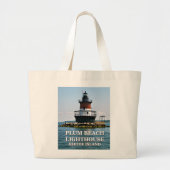 Plum Beach Lighthouse, Rhode Island Tote Bag Jumbo Stoffbeutel (Vorne)