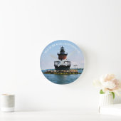 Plum Beach Lighthouse Rhode Island Wall Clock Runde Wanduhr (Zuhause)