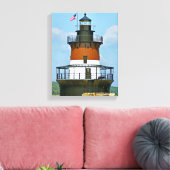 Plum Beach Lighthouse, Rhode Island Wrapped Canvas Leinwanddruck (Insitu (Wohnzimmer))
