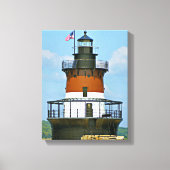 Plum Beach Lighthouse, Rhode Island Wrapped Canvas Leinwanddruck (Vorderseite)