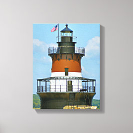 Plum Beach Lighthouse, Rhode Island Wrapped Canvas Leinwanddruck