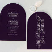 Plum Beginning Of Our Forever Wedding Einladung