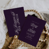 Plum Beginning Of Our Forever Wedding Einladung