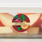 Plum behält modernes Circle Food Label bei Etiketten (Befestigt)