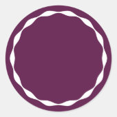 Plum Blank Circle Custom Spice Container Sticker (Vorderseite)