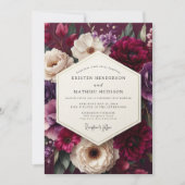 Plum Bloom Ethereal Wedding Einladung (Vorderseite)