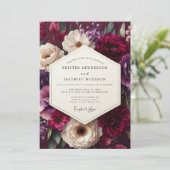 Plum Bloom Ethereal Wedding Einladung (Stehend Vorderseite)