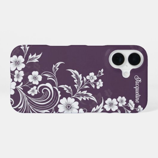 Plum Bloom Grace iPhone 16 Hülle (Rückseite (Horizontal))