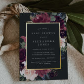 Plum Blossom Babydusche Folieneinladung