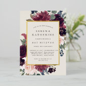 Plum Blossom Bat Mitzvah Folieneinladung (Stehend vorne)