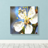 Plum Blossom Botanische Kunst Leinwanddruck (Insitu (Holzboden))