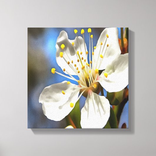 Plum Blossom Botanische Kunst Leinwanddruck (Vorderseite)