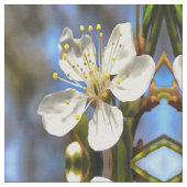 Plum Blossom Botanische Kunst Stoff (Nahaufnahme)