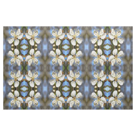 Plum Blossom Botanische Kunst Stoff (Fat Quarter (45,7 x 55,9 cm))