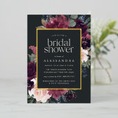 Plum Blossom Brautdusche Einladung (Stehend vorne)