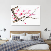Plum Blossom - eins Leinwanddruck (Insitu (Schlafzimmer))