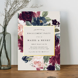 Plum Blossom Engagement Party Folieneinladung