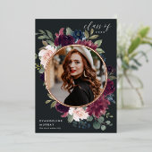 Plum Blossom Foil Foto Abschluss Ankündigung (Stehend vorne)