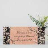 Plum Blossom Hochzeitseinladung Einladung (Stehend Vorderseite)