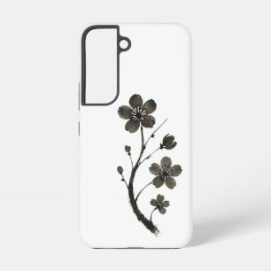 Plum Blossom Line Art - Botanischer Fall Samsung Galaxy Hülle