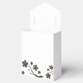 Plum Blossom Line Art - Botanisches Design auf Geschenkschachtel (Geöffnet)