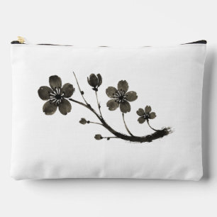 Plum Blossom Line Art - Botanisches Design auf Zubehörtasche