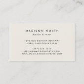 Plum Blossom | Moderne Aquarellblumen Visitenkarte (Rückseite)