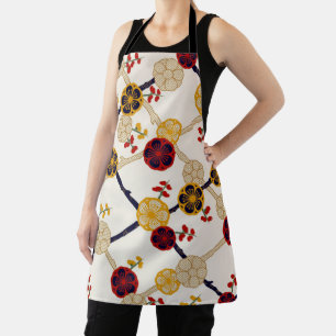 Plum Blossom Muster, japanisches Design Schürze