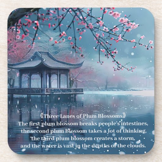 Plum Blossom Pavilion Getränkeuntersetzer (Vorderseite)