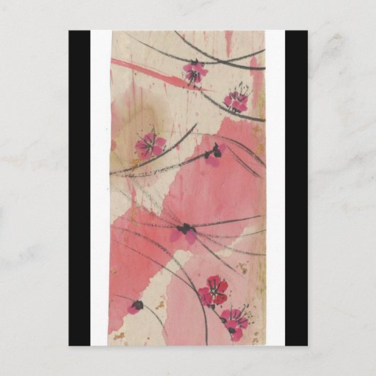 Plum Blossom Splash Postkarte (Vorderseite)