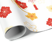 Plum Bossom Chinesisches Neujahrsmuster Geschenkpapier (Rolleneckpunkt)