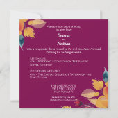 Plum Bouquet Wedding Probe Einladung (Rückseite)