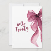 Plum Bow 30th Birthday Invitation Einladung (Rückseite)