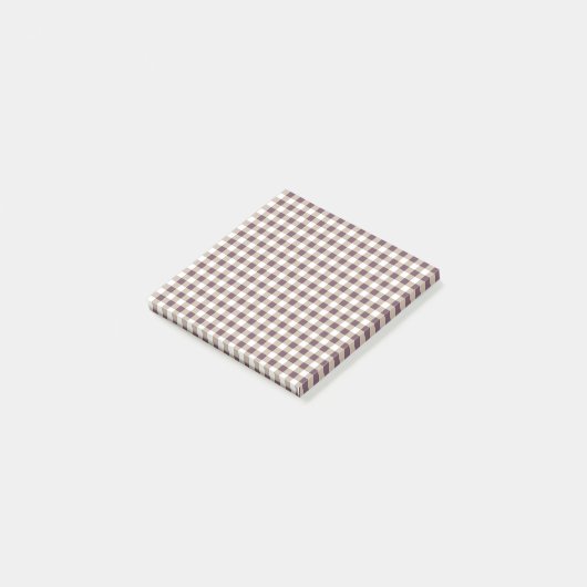 Plum Buffalo Kariert Post-it Notes für stilvolle N Post-it Klebezettel (angewinkelt)