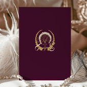 Plum Burgundy Islamische Hochzeit Antique Gold Mos Einladung