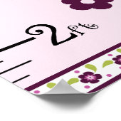 Plum Butterfly Growth Chart Behalten auf 8x44! Poster (Ecke)