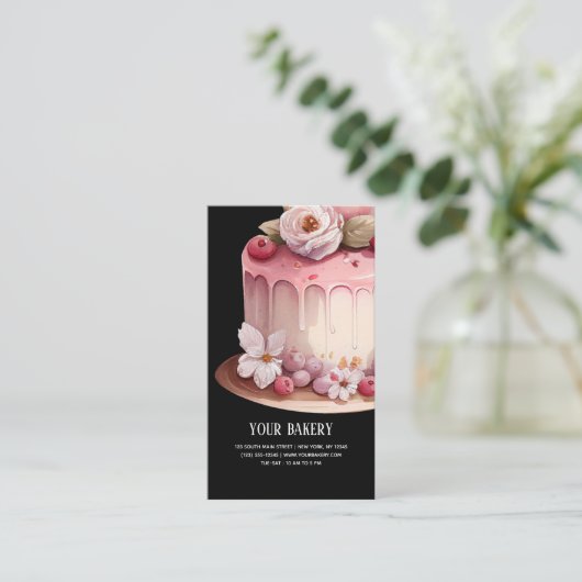 Plum Cake Visitenkarte (Stehend Vorderseite)