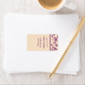 Plum Champagne Scroll Wedding Lip Balm Label Adressaufkleber (Insitu)