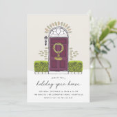 Plum Christmas Door | Ferienhaus Einladung (Stehend Vorderseite)