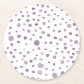 Plum Confetti Aquarell Dots Paper Untersetzer (Vorderseite)
