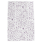 Plum Confetti Wasserfarbe Dots Geschenktasche Mittlere Geschenktüte (Rückseite)