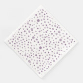 Plum Confetti Wasserfarbe Dots Papier Napkin Serviette (Ecke)
