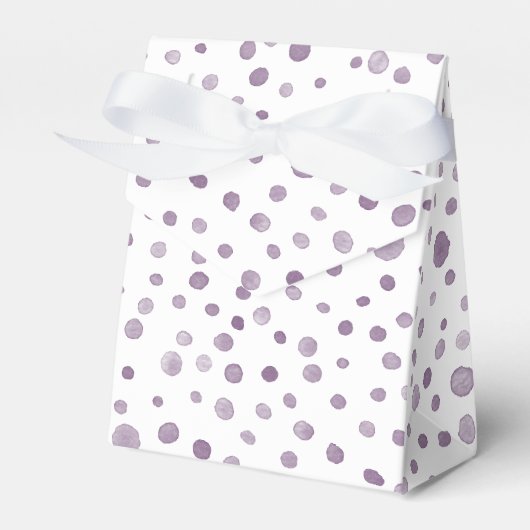 Plum Confetti Watercolor Dots Gefälligkeitsbox Geschenkschachtel (Vorderseite)