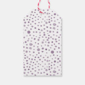 Plum Confetti Watercolor Dots Geschenkmarke Geschenkanhänger (Rückseite)